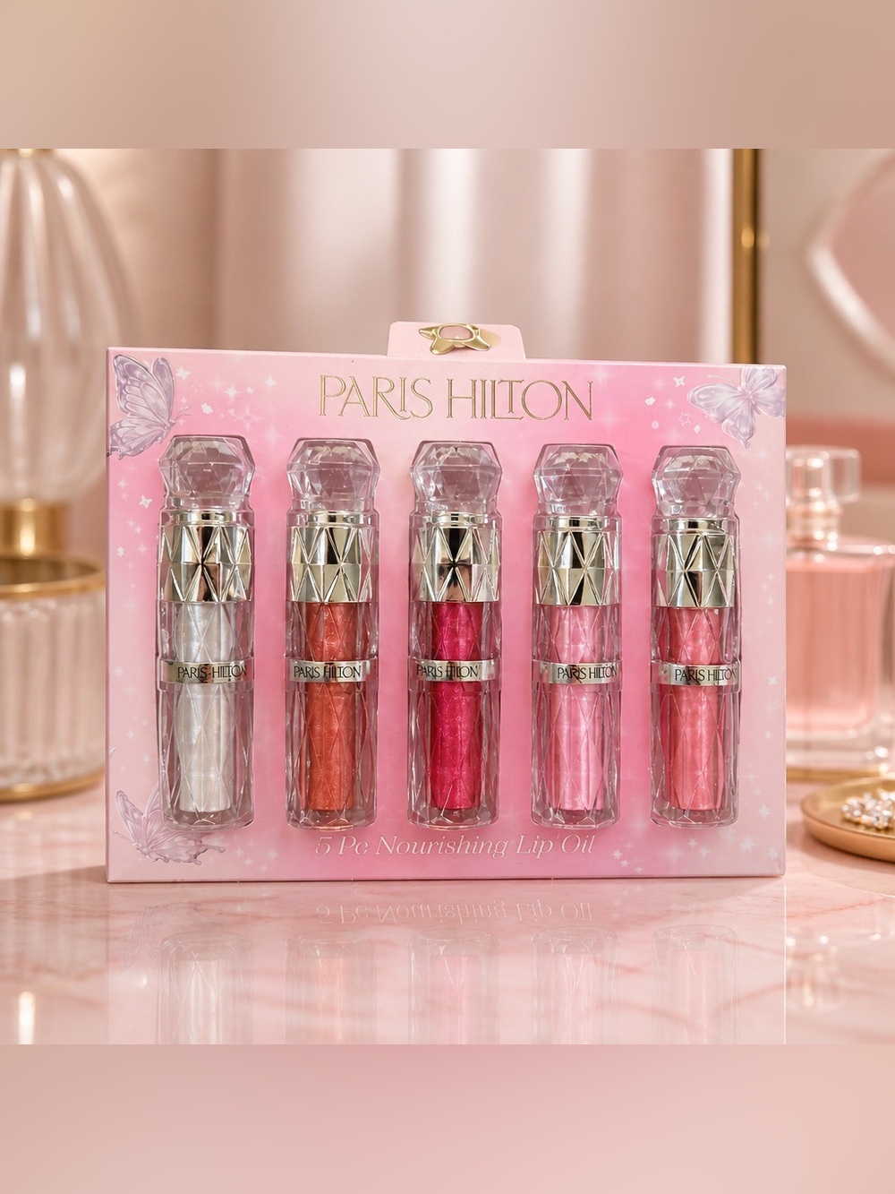 Paris Hilton 5 Pc Nourishing Lip Oil Set